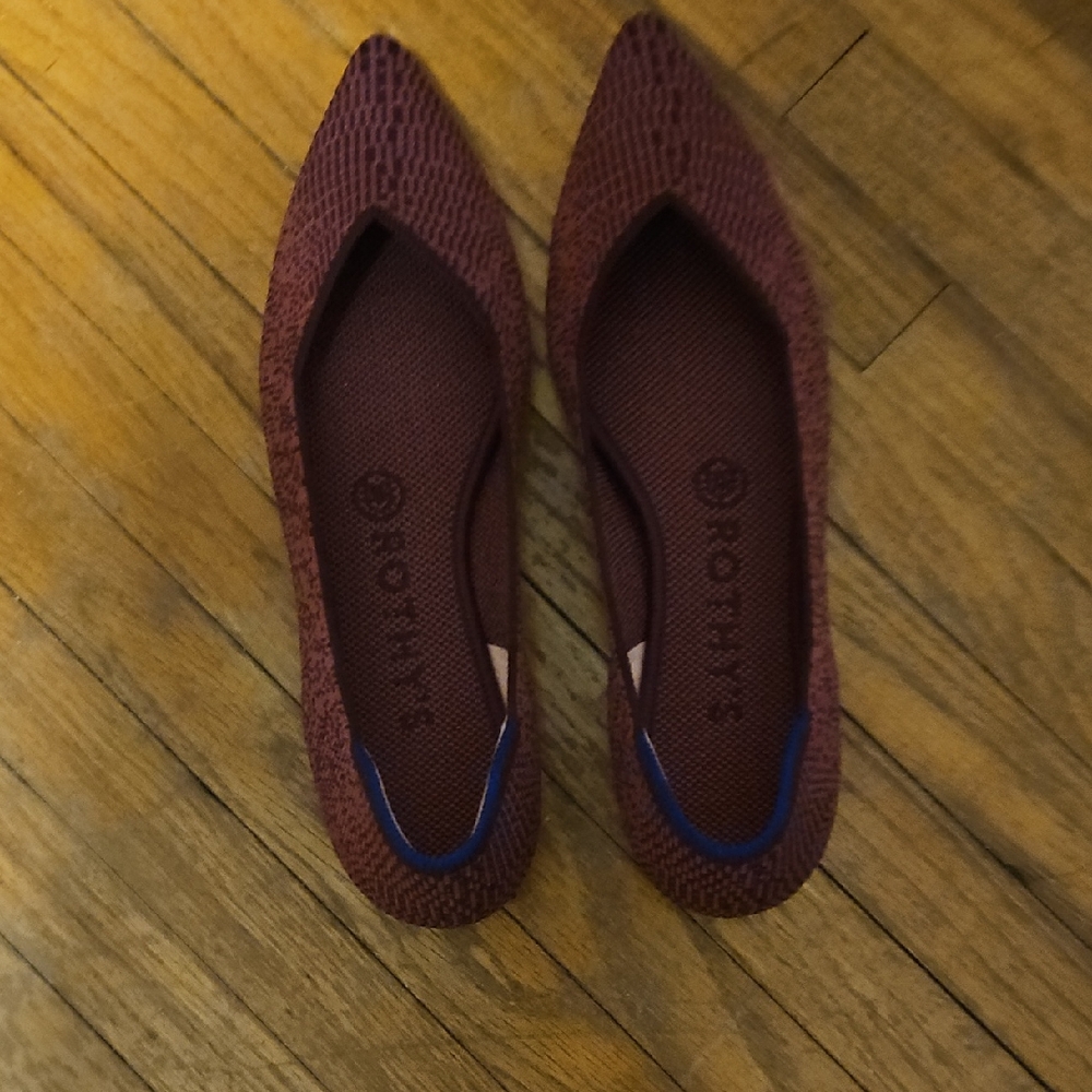 Rothy's Burgundy Textured Flats